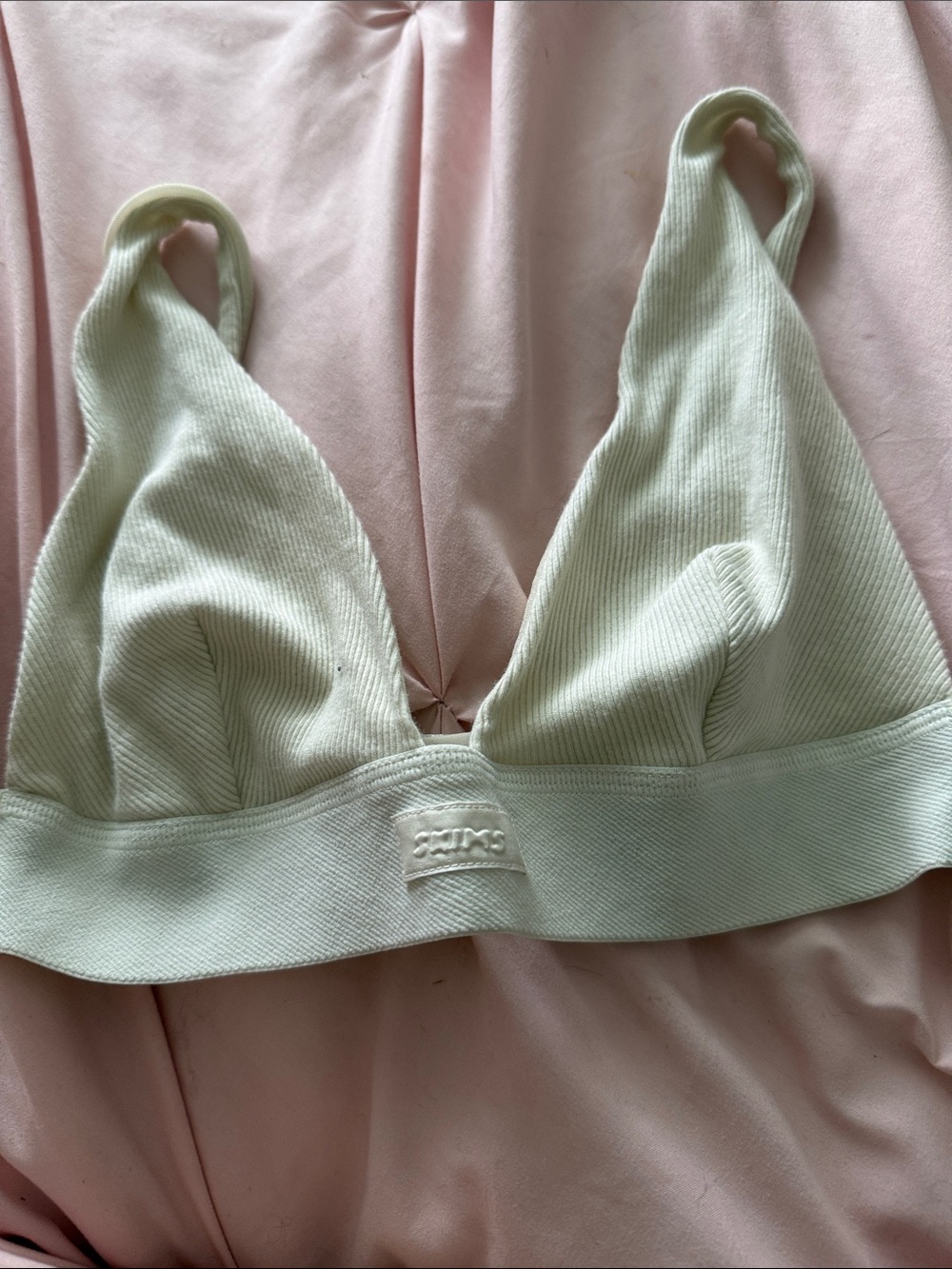 SKIMS Ribbed Wireless Bralette - Cream/Off-White